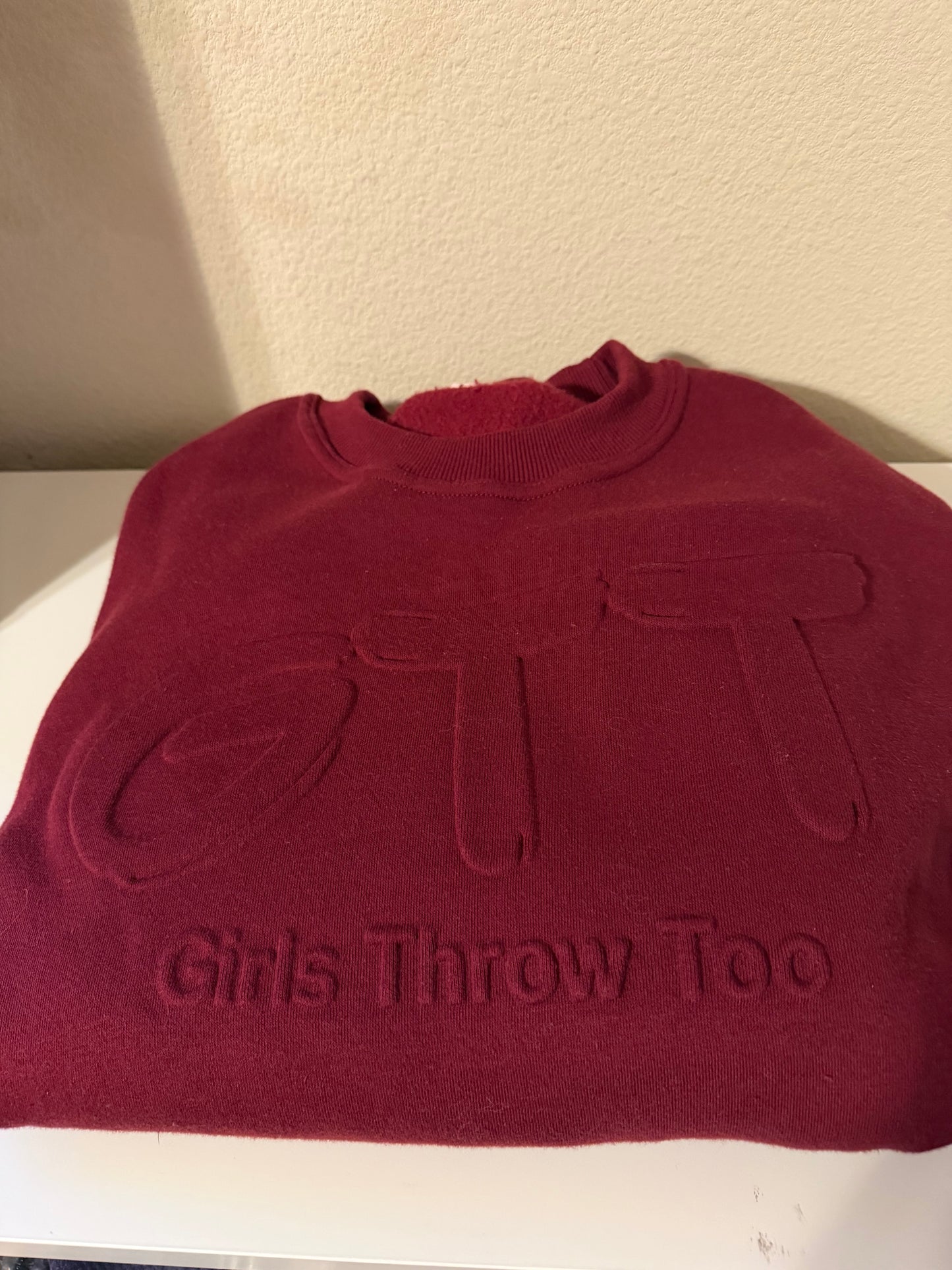 Embossed Crewneck w/ Pockets