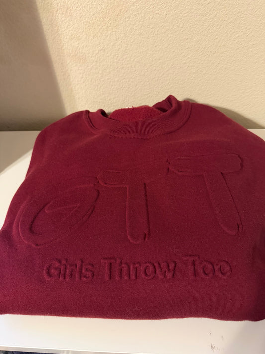 Embossed Crewneck w/ Pockets